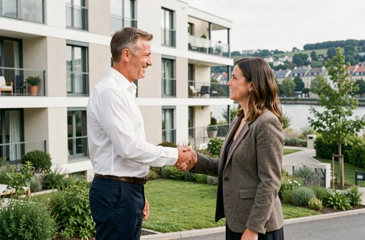 Agent du cabinet Bras Immobilier accueillant des copropriétaires à Nantes et Rezé