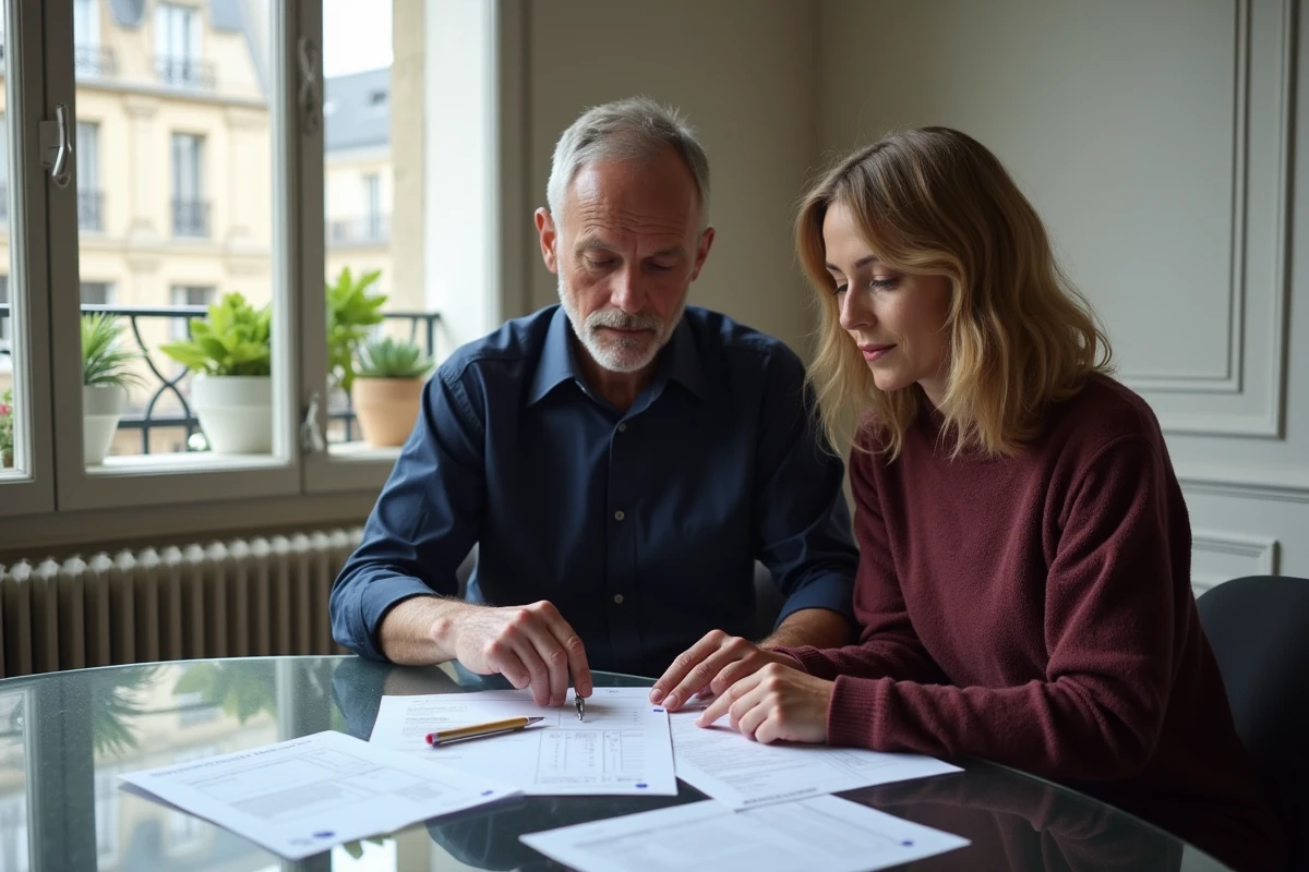 Couple étudiant les critères de ressources pour un investissement locatif Pinel dans leur appartement