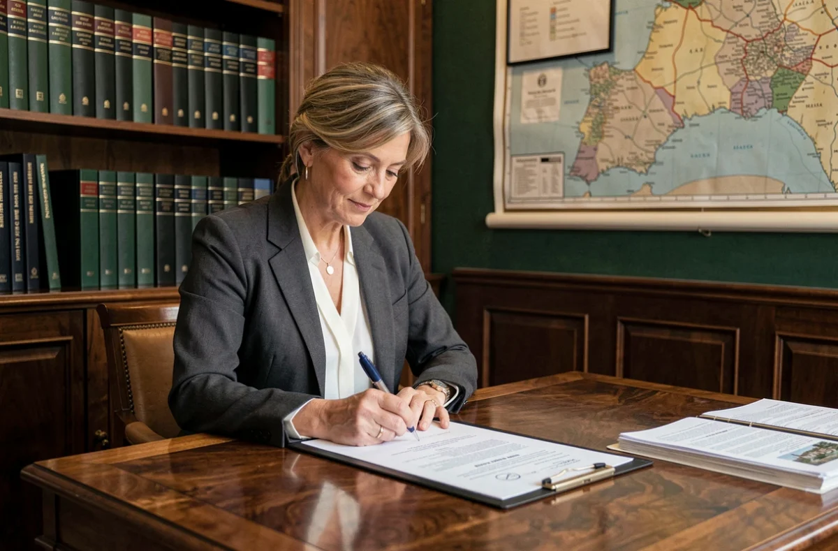 Professionnelle de De Coquereaumont Immobilier signant un mandat syndic à Châteaubriant
